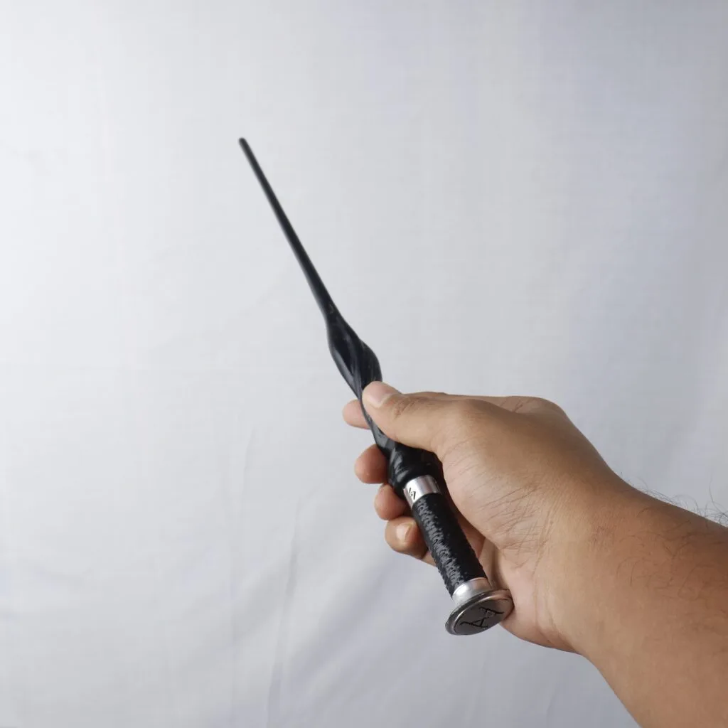 Young Elder Wand in hand