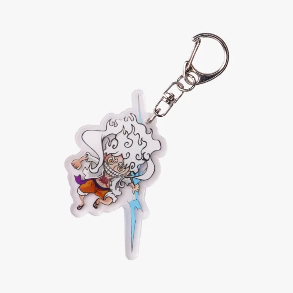 Luffy Gear 5 Lightning Bolt Acrylic Keyring