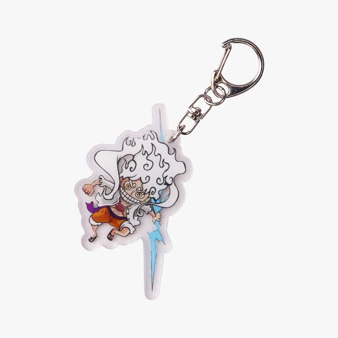 Luffy Gear 5 Lightning Bolt Acrylic Keyring