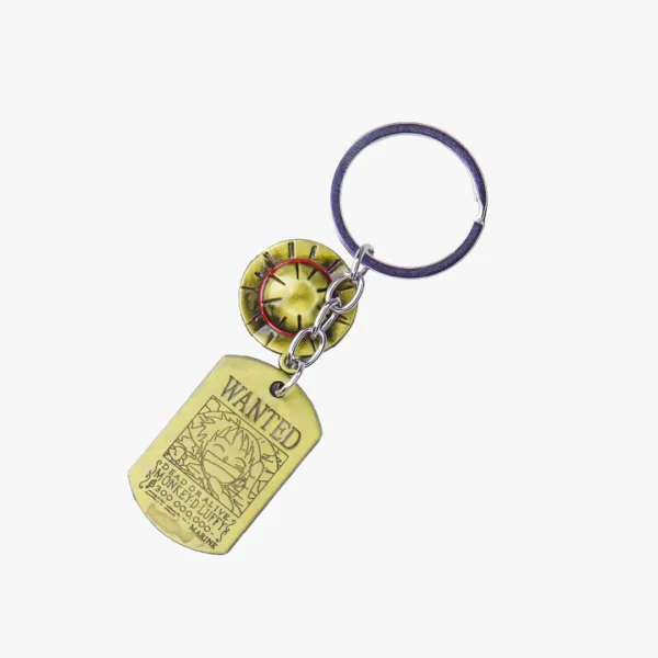 Luffy Wanted Poster & Straw Hat Keychain