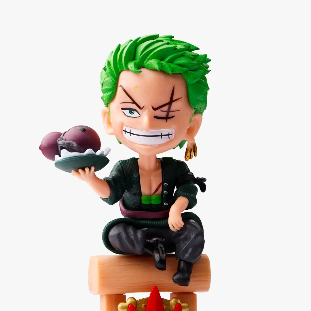 Zoro Seated on Thousand Sunny Base Chibi Figurine