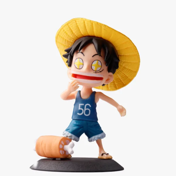 Luffy Star Eyes with Meat Chibi Figurine