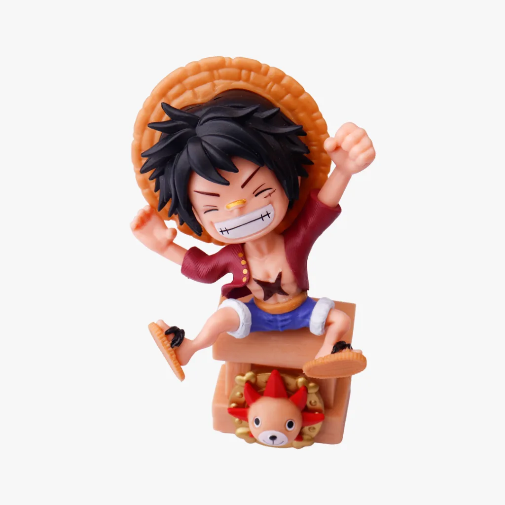 Luffy Cheering on Thousand Sunny Base Chibi Figurine