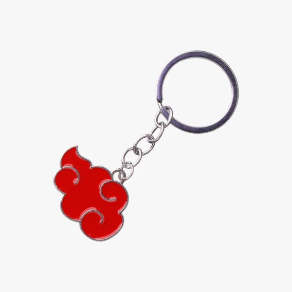 Akatsuki Red Cloud Metal Keychain