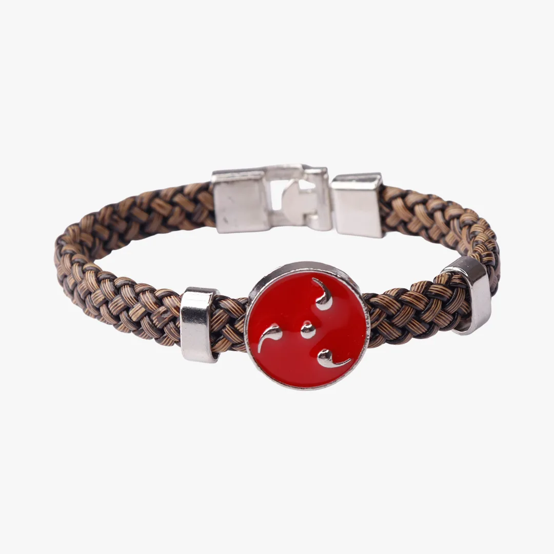 Sharingan Eye Braided Leather Bracelet