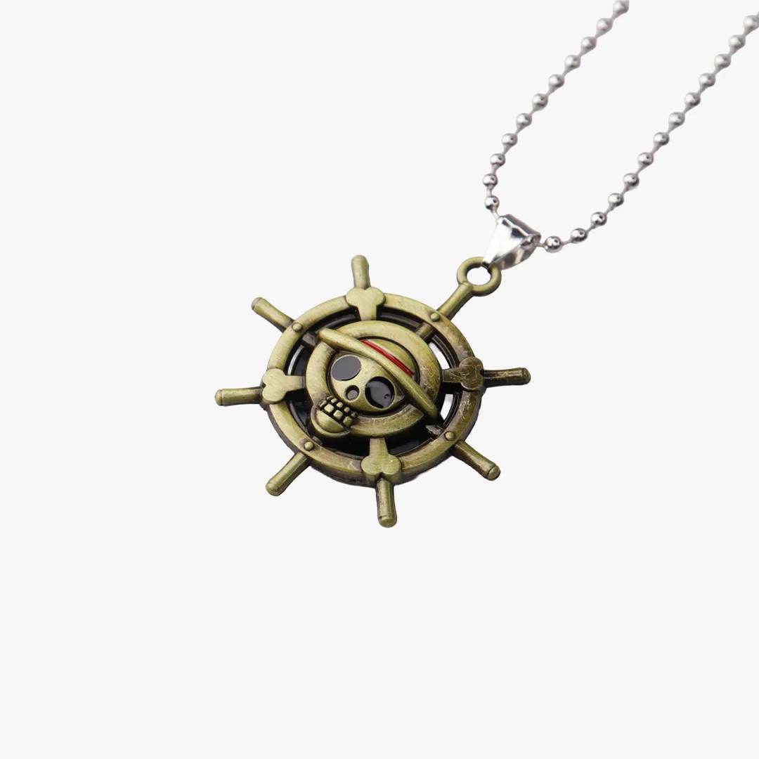 Straw Hat Pirates Ship Wheel Necklace