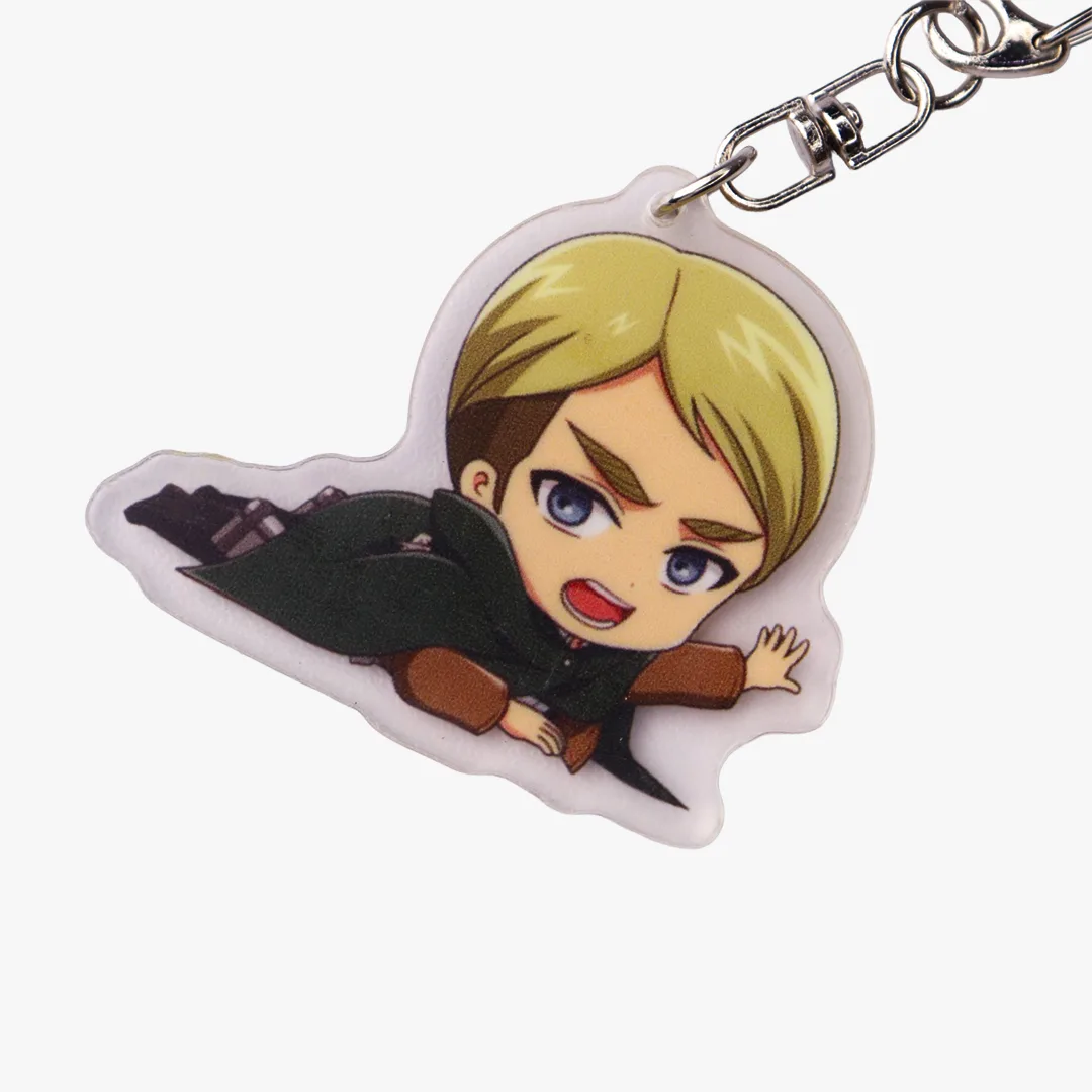 Erwin Smith Action Pose Chibi Acrylic Keyring