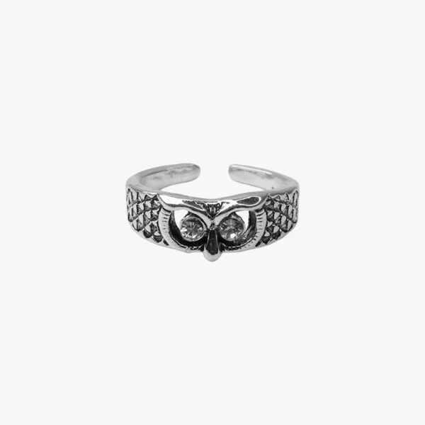 Vintage Silver Snowy Owl Ring