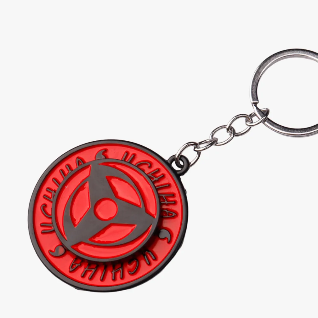 Naruto Uchiha Mangekyou Sharingan Metal Keychain