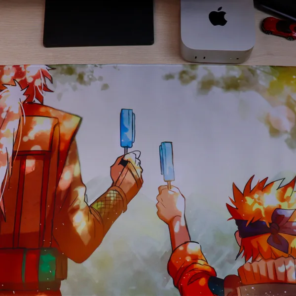 Jiraiya & Young Naruto Popsicle Anime Desk Mat
